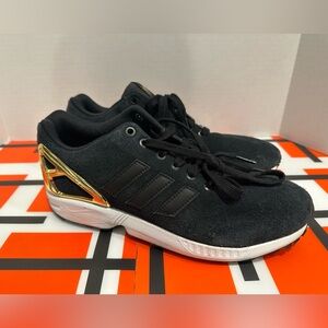 Adidas ZX Flux Torsion Black Suede Gold Sneaker